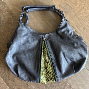 Leather WillC Crocodile Skin Trim with Suede